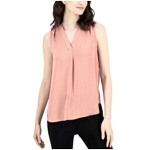 Alfani Satin V-Neck Tank Top Malbec Size XL